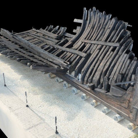 Powiększ obraz: Render modelu fotogrametrycznego - widok ogólny z lotu ptaka