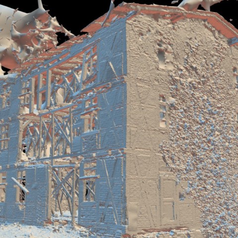 Powiększ obraz: Render monochromatyczny modelu fotogrametrycznego