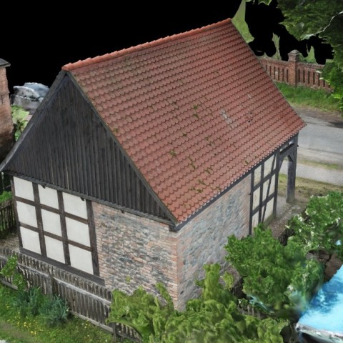 Powiększ obraz: Render modelu cyfrowego - widok północno-wschodni